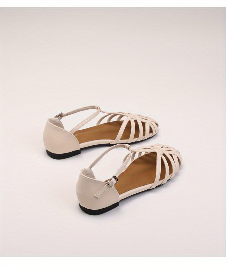 Golda™ Retro Buckled Flat Sandals