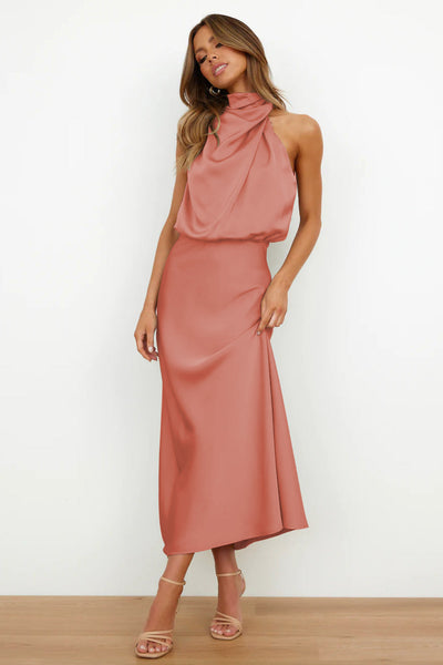 Helena™ Elegant Halter Dress