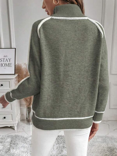 Avalon - Olive Cotton Jumper