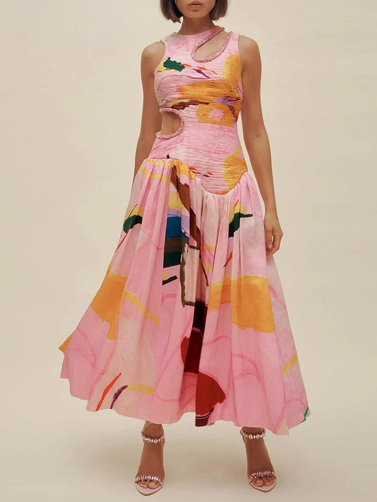 Dahliana™ Waist Slim Pleated Dress