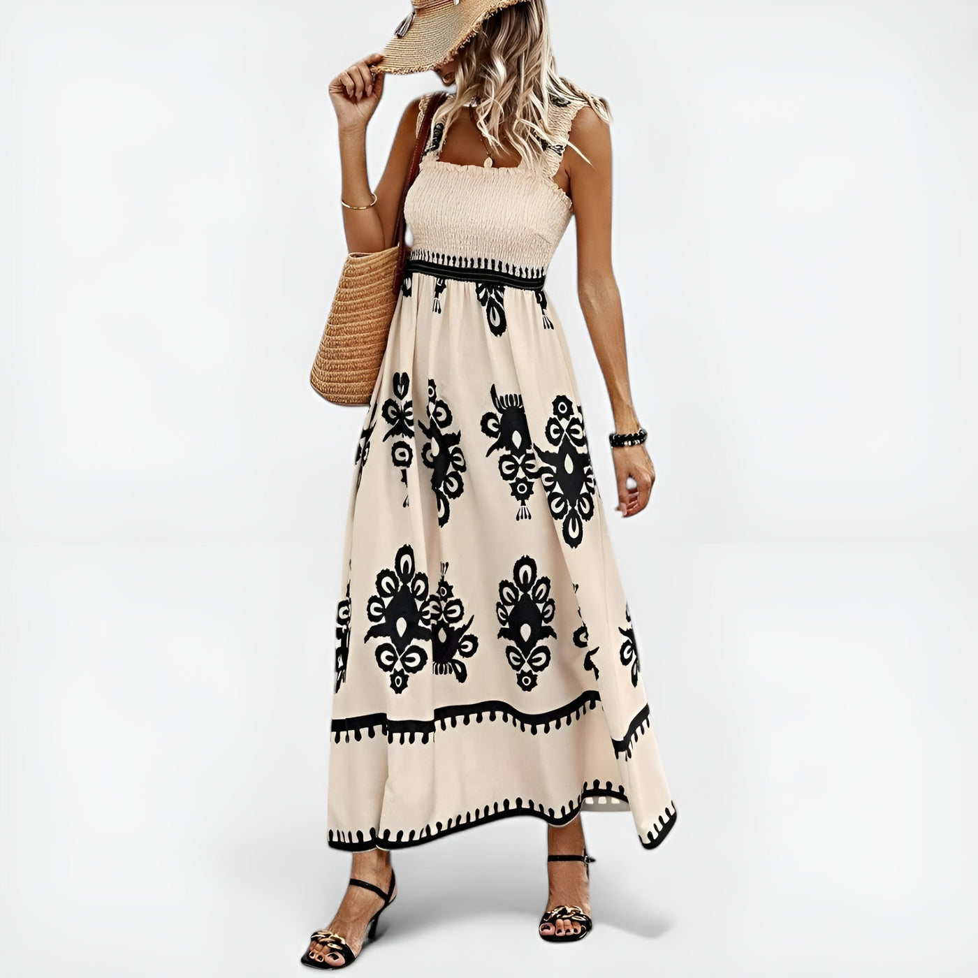 Blythe™ Boho Charm Smocked Maxi Dress