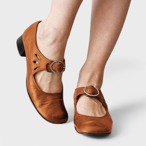 Keira™ Comfortable Low-Heel Strap Shoes