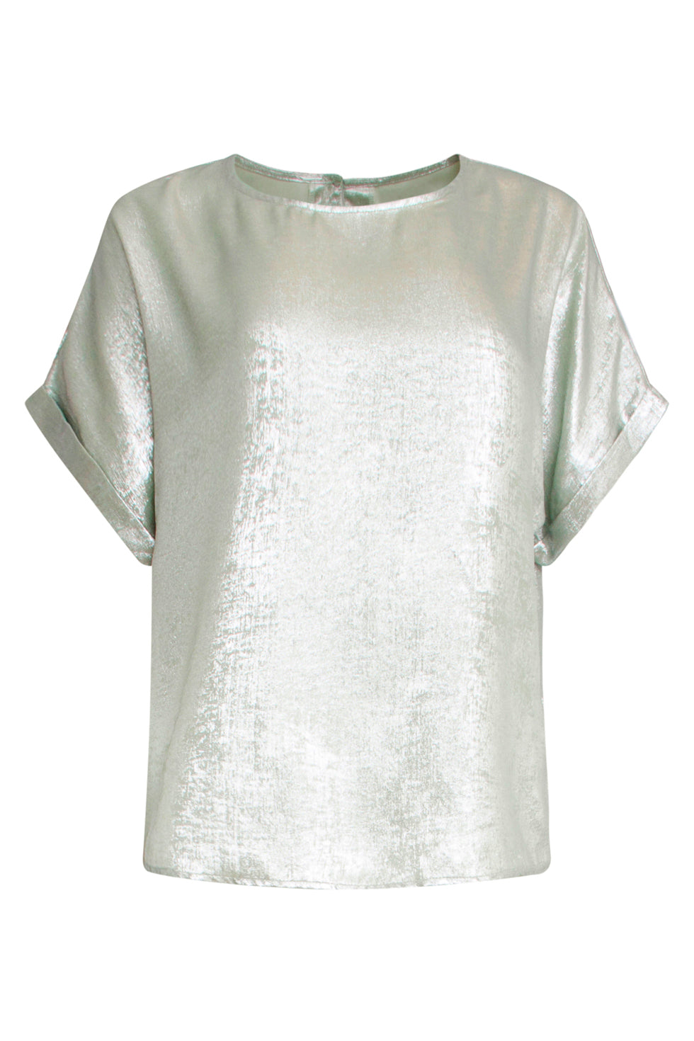 Light Metallic Top | Soft Green
