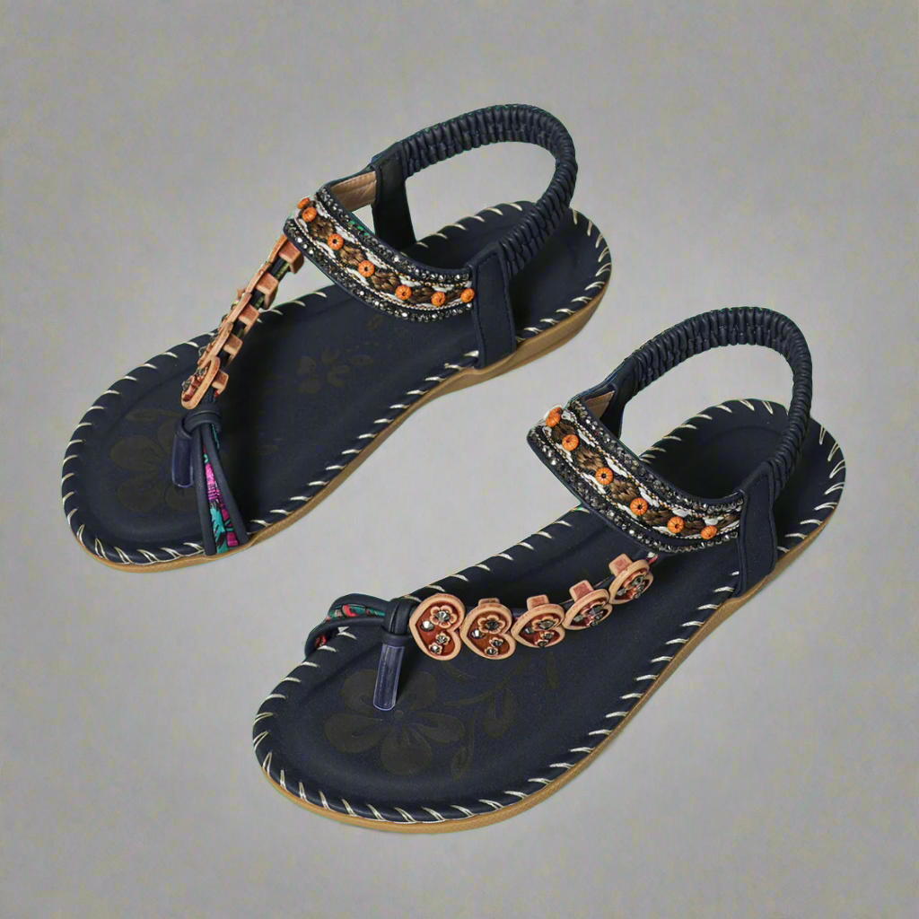 Lumen™ Boho Chic Embellished Sandals