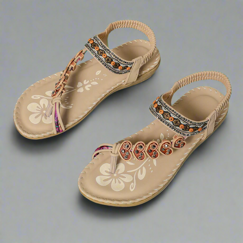 Lumen™ Boho Chic Embellished Sandals