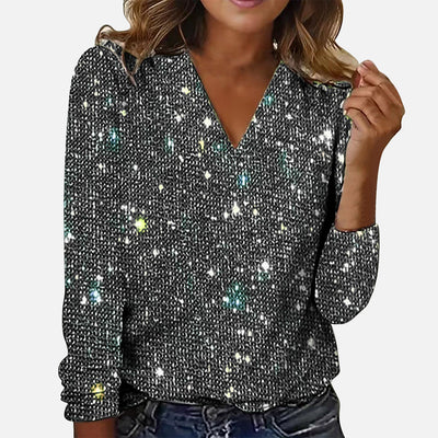 Nova - V-Neck Diamond Blouse