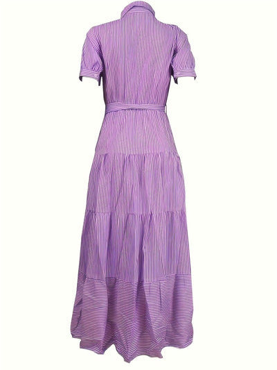 Briony – Belted Striped Shirt Dress