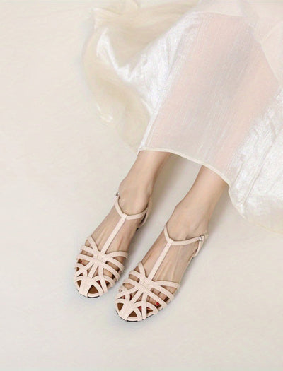 Golda™ Retro Buckled Flat Sandals