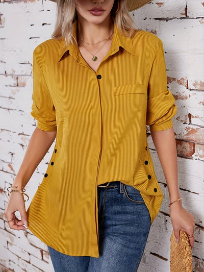 Valerie – Textured Button Detail Blouse
