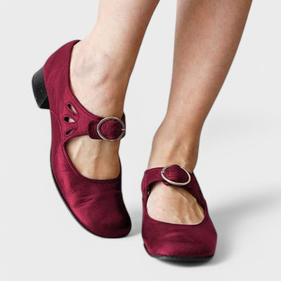 Keira™ Comfortable Low-Heel Strap Shoes
