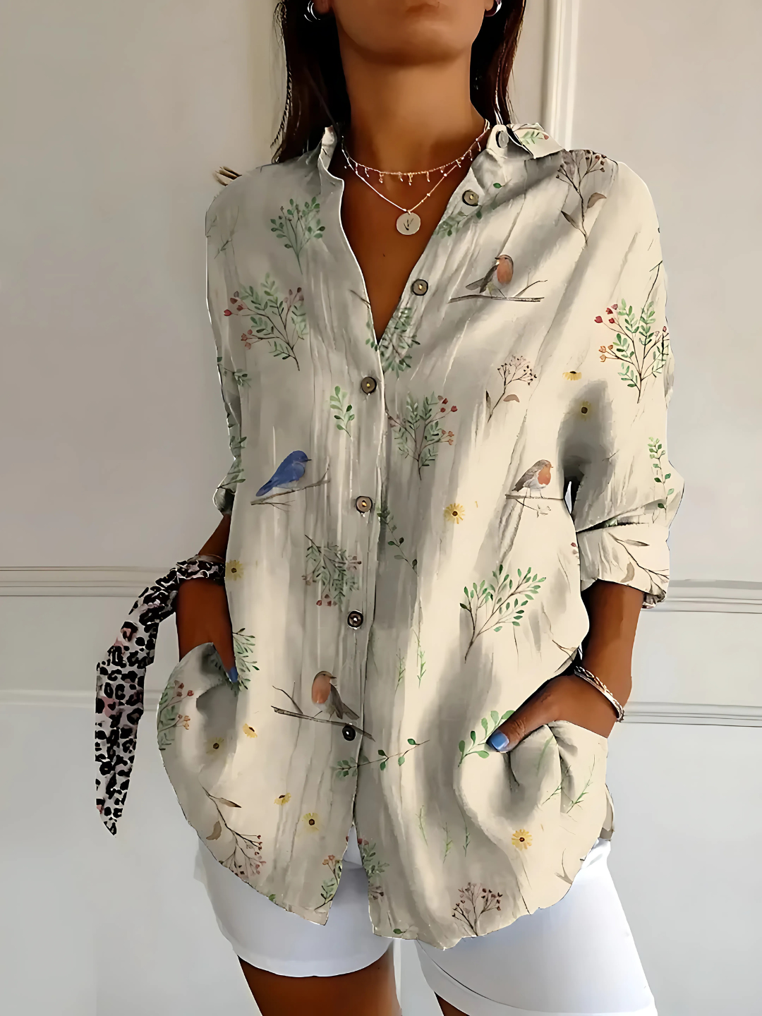 Yllona – Button-Up Relaxed Blouse