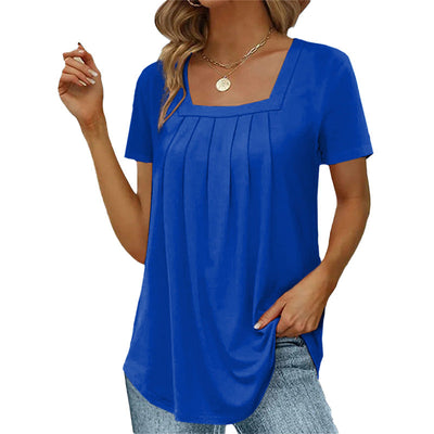Danielle – Pleated Square Neck Top