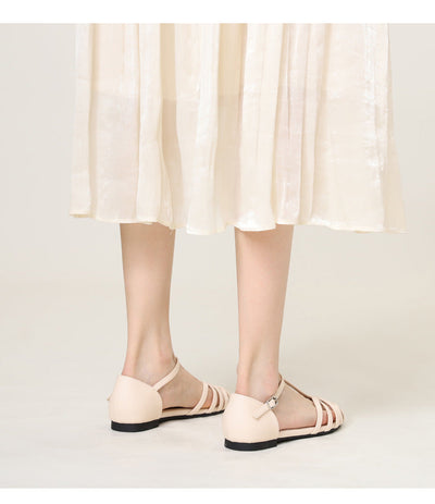 Golda™ Retro Buckled Flat Sandals
