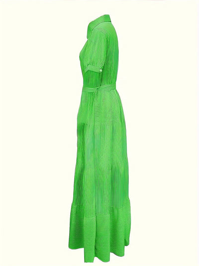 Briony – Belted Striped Shirt Dress