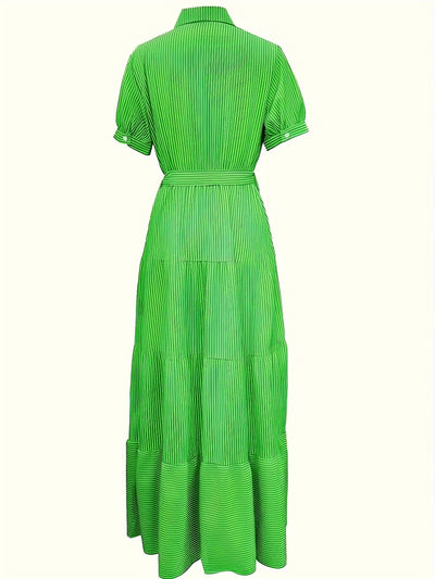 Briony – Belted Striped Shirt Dress