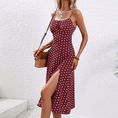 Quenby – Polka Dot Midi Dress
