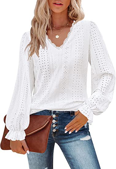 Amaris – Scalloped Eyelet Blouse