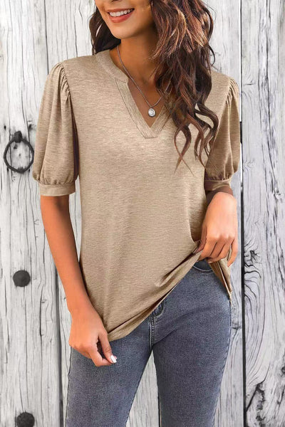 Averyn – Puff Sleeve V-Neck Top