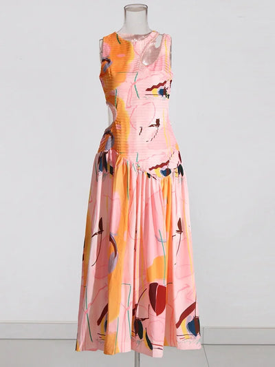 Dahliana™ Waist Slim Pleated Dress