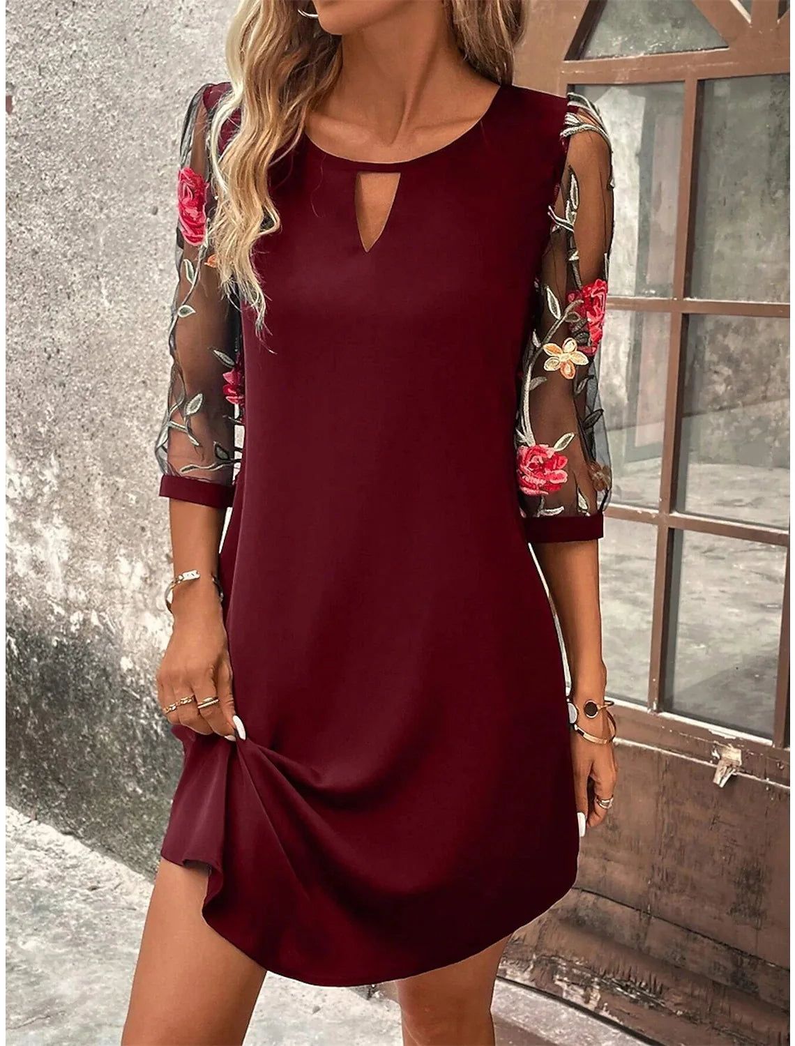Georgia™ Mid Sleeve Printed Dress