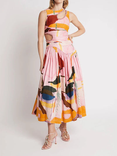 Dahliana™ Waist Slim Pleated Dress