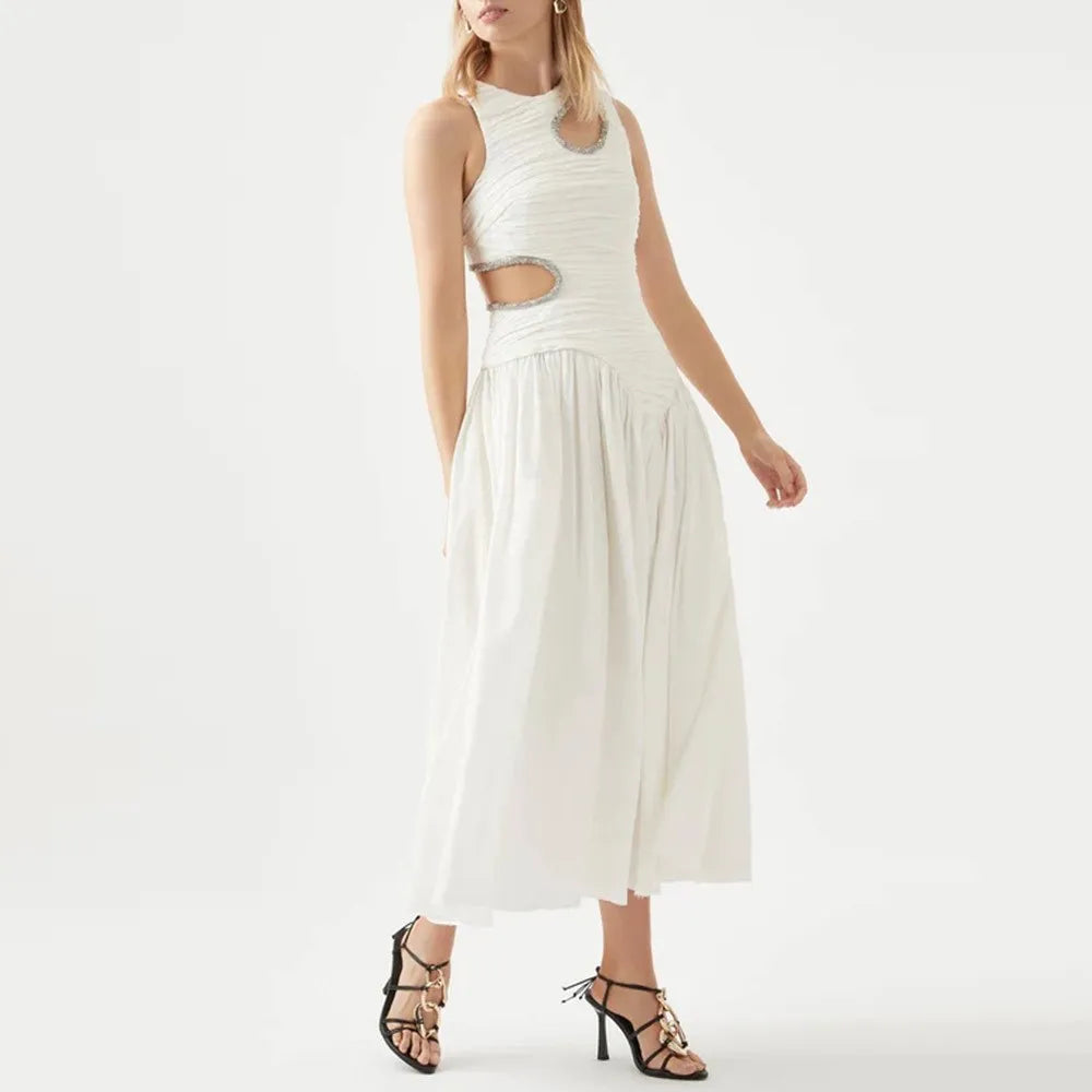 Dahliana™ Waist Slim Pleated Dress