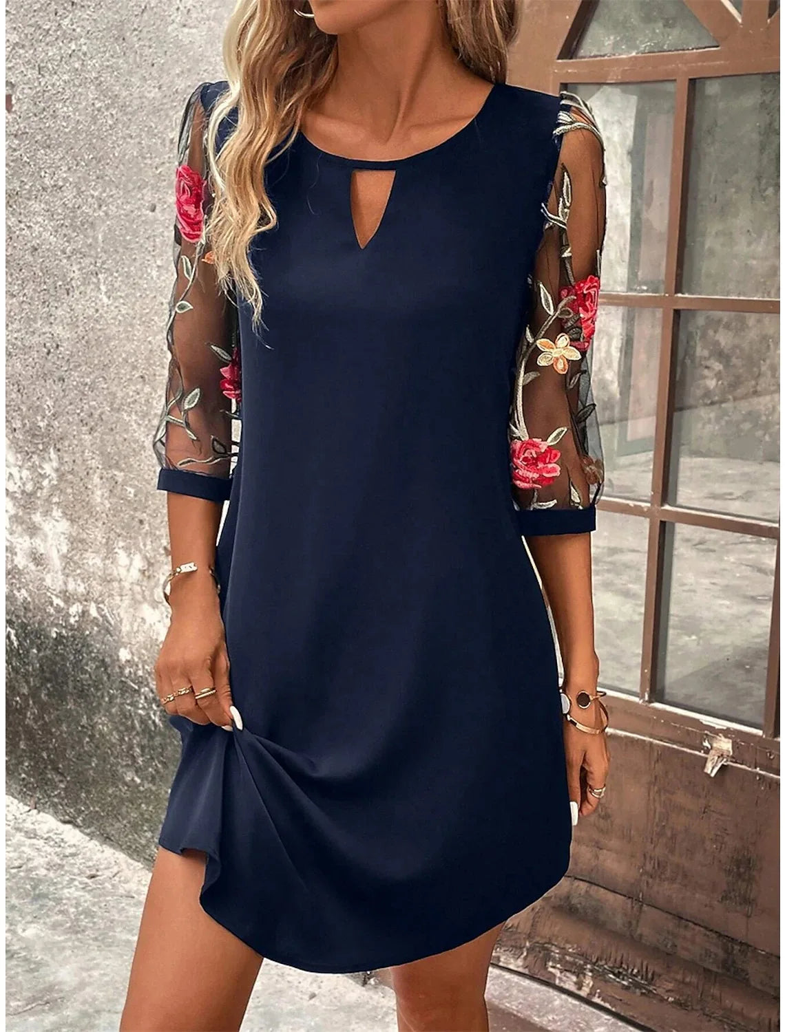 Georgia™ Mid Sleeve Printed Dress