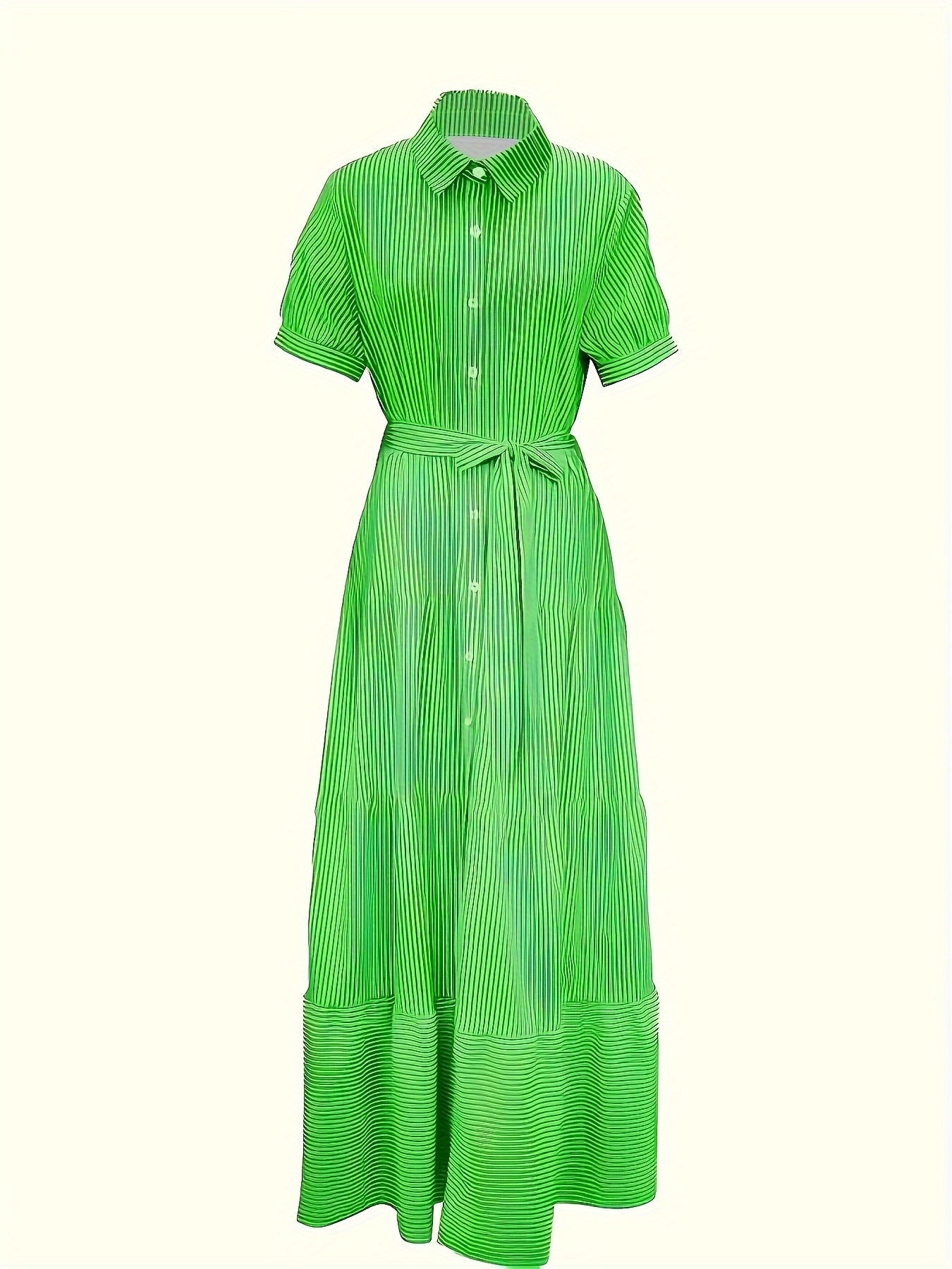 Briony – Belted Striped Shirt Dress