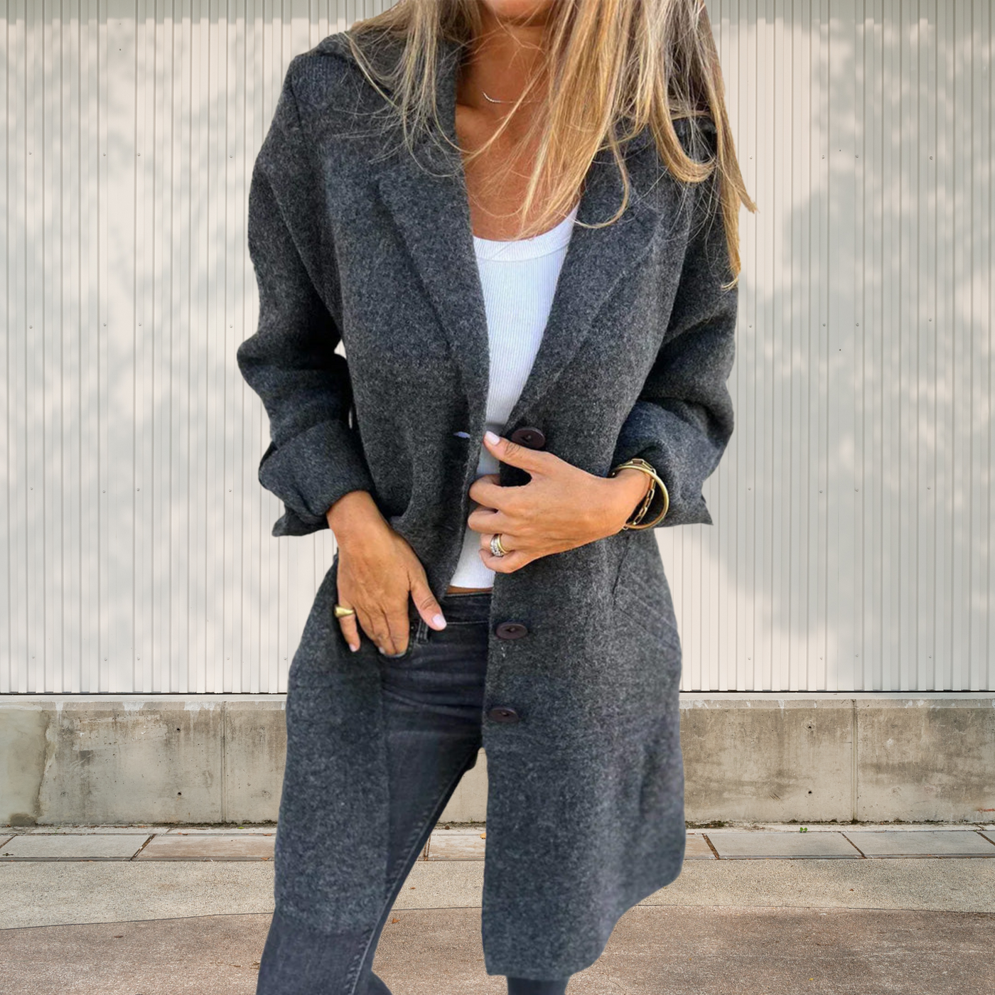 Cleo™ Classic Button-Up Coat