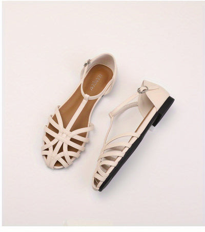 Golda™ Retro Buckled Flat Sandals